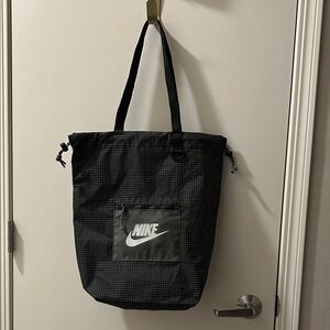 NWOT Nike Black Checkered Tote Bag